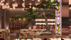 The interior of a Japanese restaurant