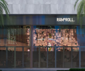 Exterior view of Ram N Roll, a modern Japanese fine dining restaurant in Dubai